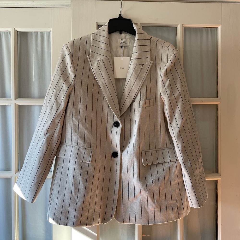DISSH Murphy Natural Pinstripe Blazer NWT